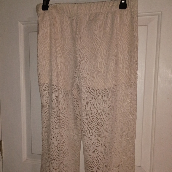 No Boundaries Natural Lace Pants - Picture 2 of 3